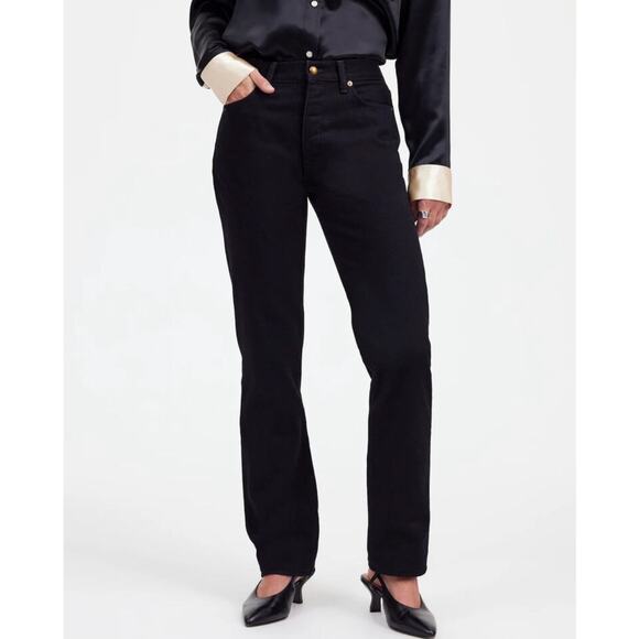 NWT Alexa Chung for Madewell High-Rise Straight Jean in Outridge Wash Size 27 - Picture 2 of 10